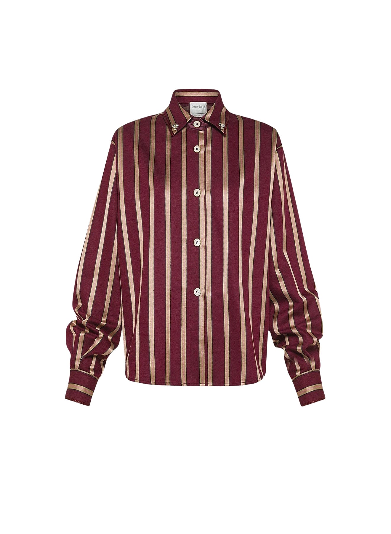Chemise boxy avec cristaux en laine mélangée - Ruby