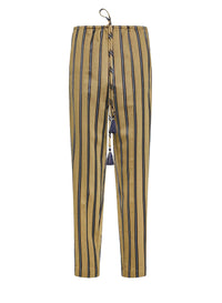 Pantalon élastiqué en laine mélangée - Gold