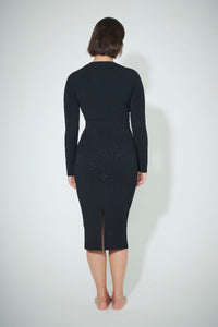 Vb Body Cropped Fitted Cardigan - Black