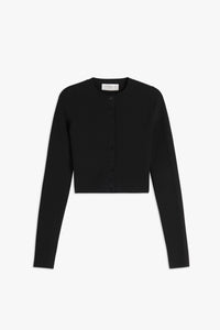 Vb Body Cropped Fitted Cardigan - Black
