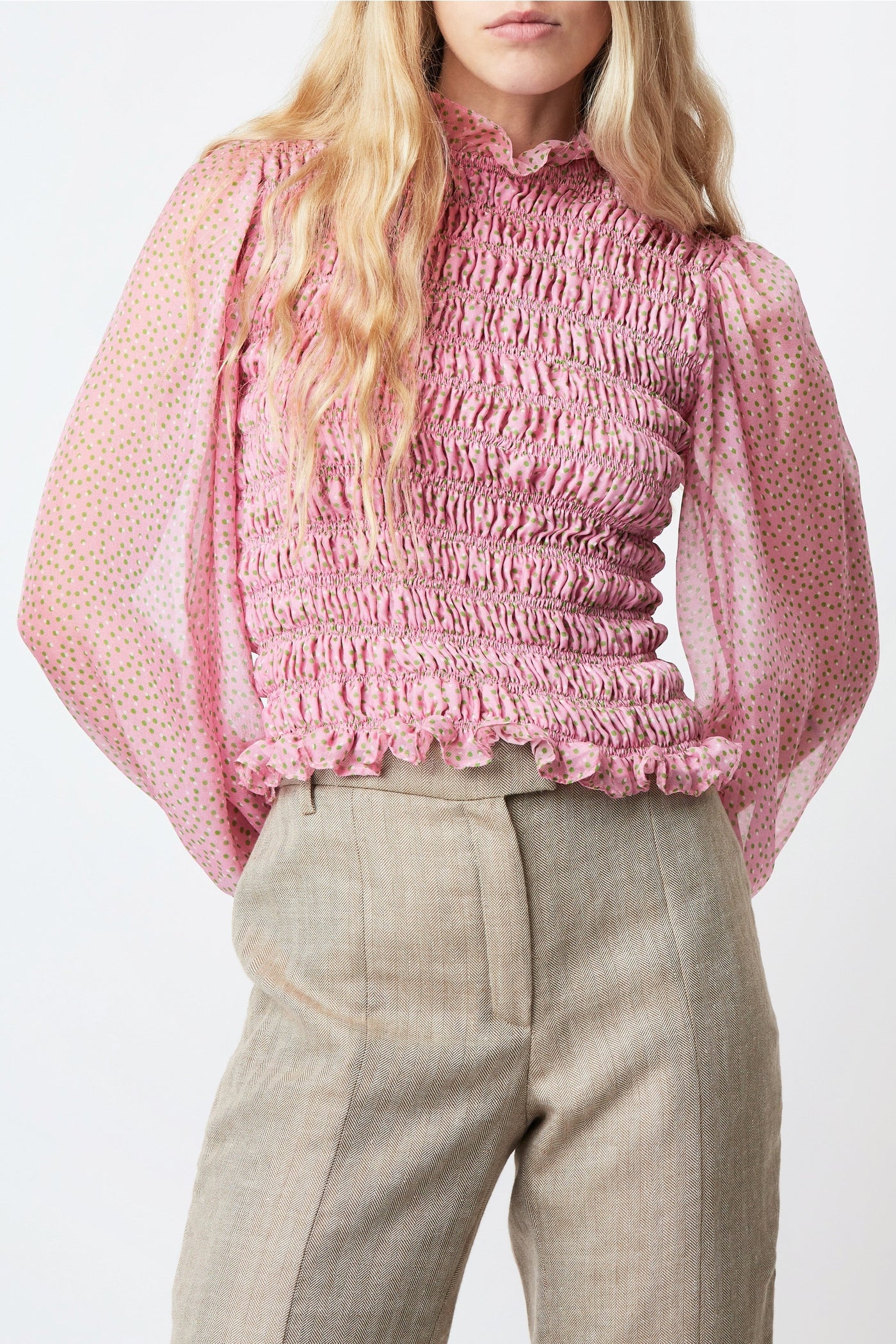 Blouse Sonny Muse en soie - Rose