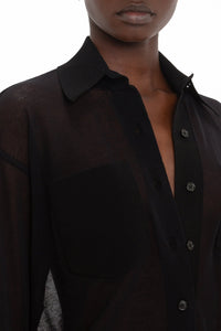 Pocket Detail Shirt - Black
