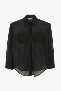 Pocket Detail Shirt - Black