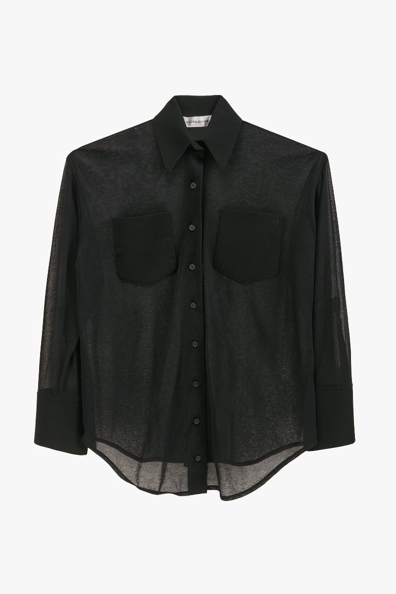 Pocket Detail Shirt - Black