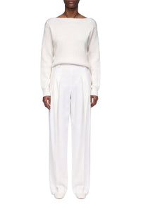 Wide Neck Jumper - Ivory