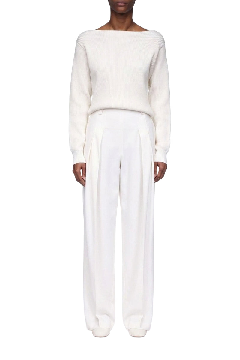 Wide Neck Jumper - Ivory