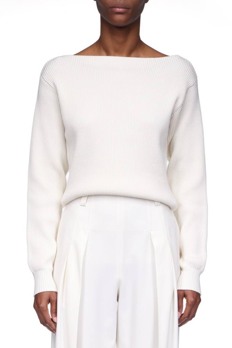 Wide Neck Jumper - Ivory
