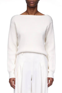 Wide Neck Jumper - Ivory