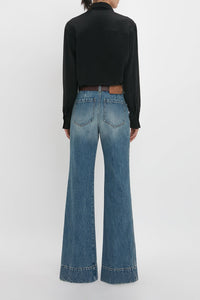 Asymmetric Ruffle Blouse - Black
