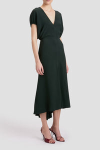 Edith Midi Dress - Dark Pine