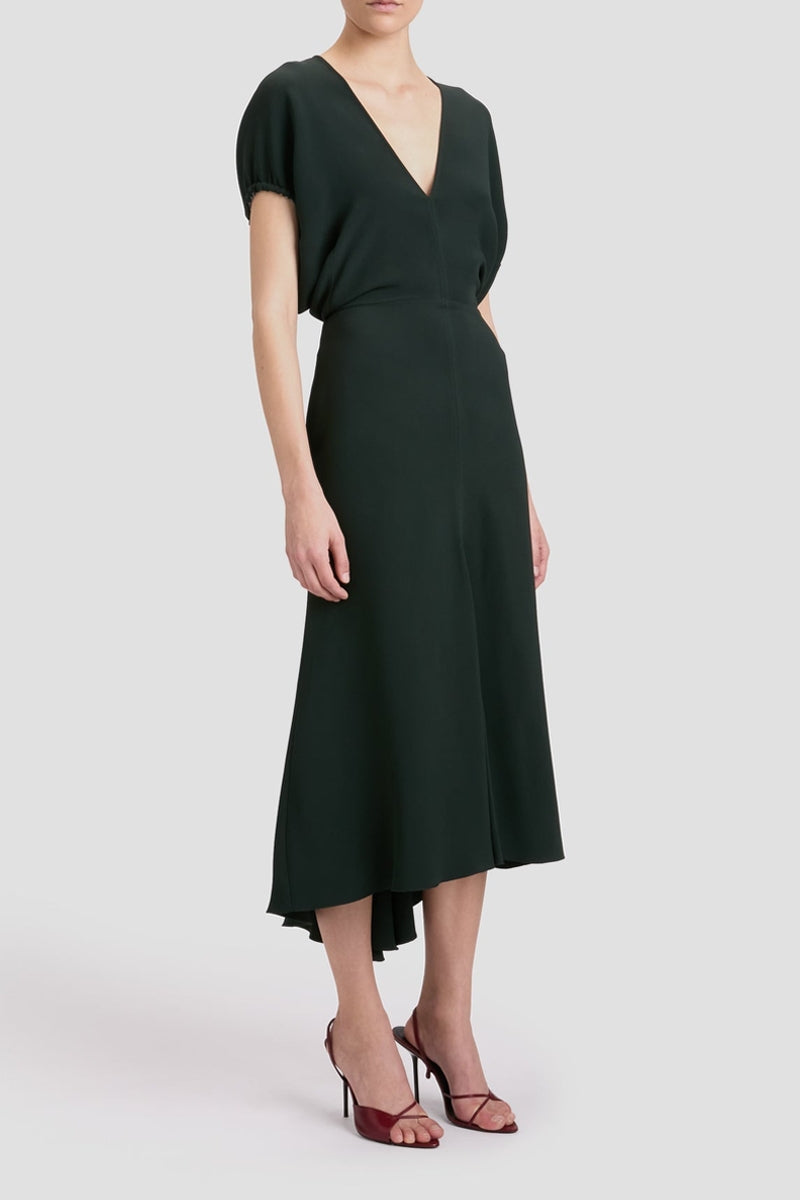Edith Midi Dress - Dark Pine