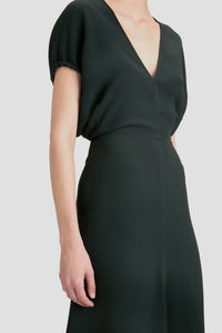 Edith Midi Dress - Dark Pine