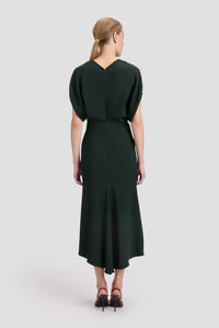 Edith Midi Dress - Dark Pine