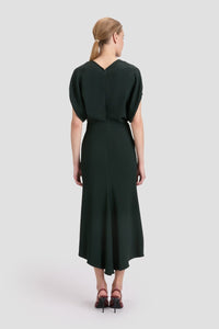 Edith Midi Dress - Dark Pine