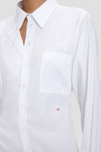 Panelled Shirt Dress - White