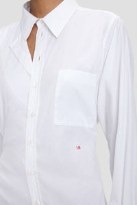 Panelled Shirt Dress - White