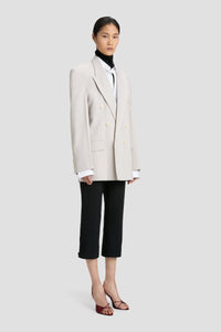 Relaxed Double Breasted Jacket - Pumice