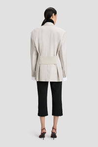 Relaxed Double Breasted Jacket - Pumice