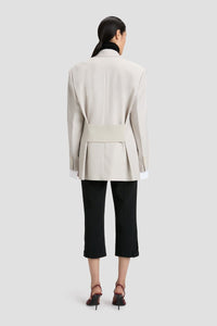 Relaxed Double Breasted Jacket - Pumice