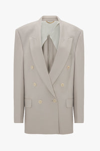 Relaxed Double Breasted Jacket - Pumice