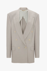 Relaxed Double Breasted Jacket - Pumice