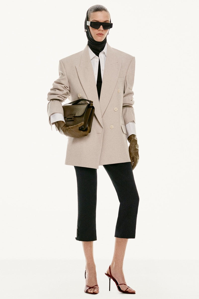 Relaxed Double Breasted Jacket - Pumice
