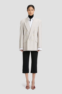 Relaxed Double Breasted Jacket - Pumice