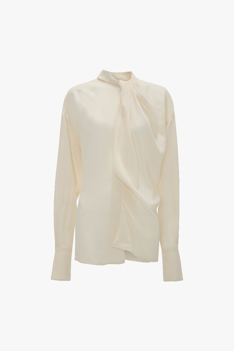Drape Detail Blouse - Ivory