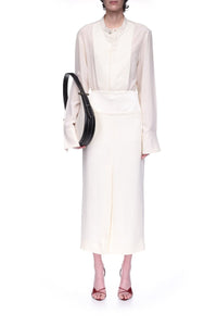 Basque Detail Skirt - Ivory