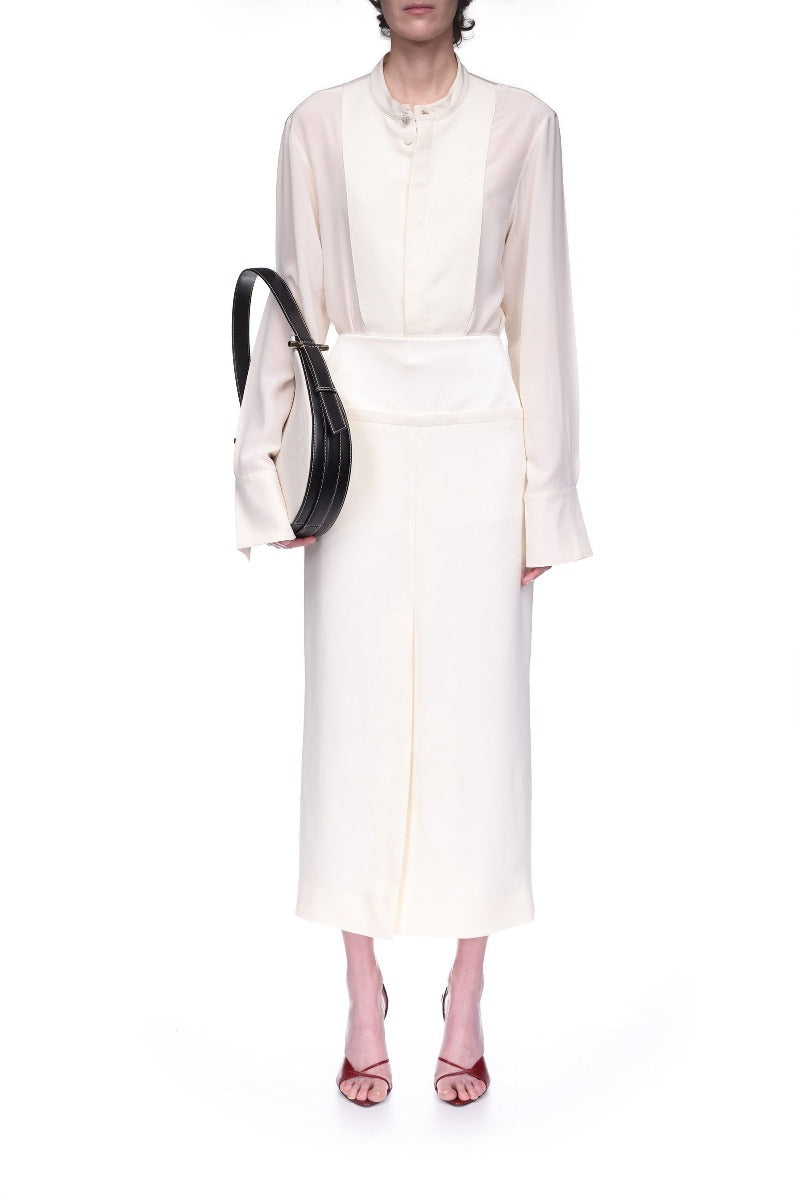 Basque Detail Skirt - Ivory