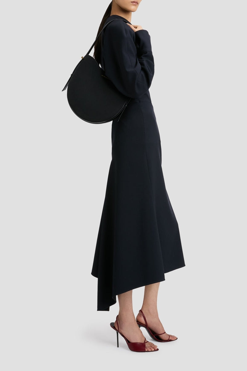 Kick Detail Skirt - Navy