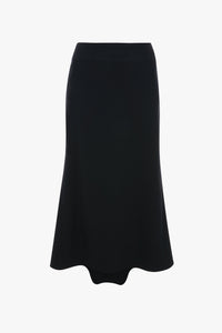 Kick Detail Skirt - Navy