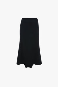 Kick Detail Skirt - Navy