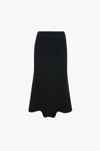 Kick Detail Skirt - Navy
