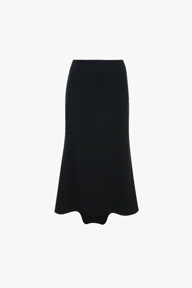 Kick Detail Skirt - Navy