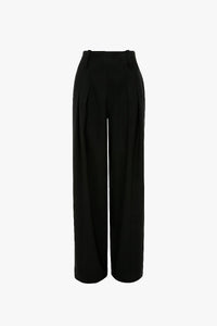 High Waist Cinch Trouser - Black