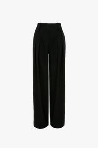 High Waist Cinch Trouser - Black