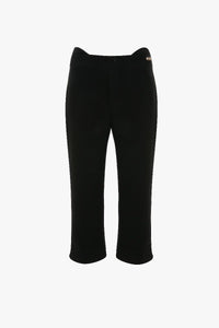 Tab Detail Cropped Trouser - Black
