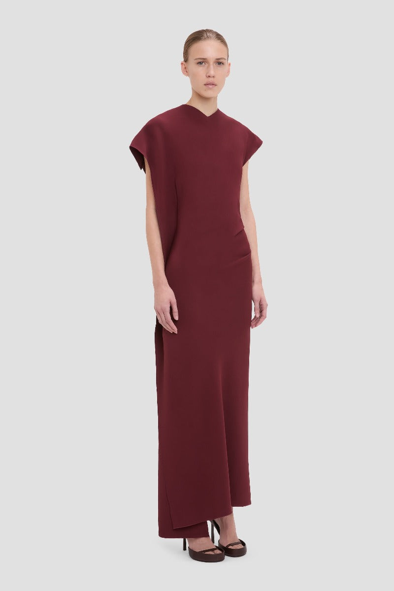 Victoria Midi Dress - Cinnabar Red
