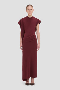 Victoria Midi Dress - Cinnabar Red