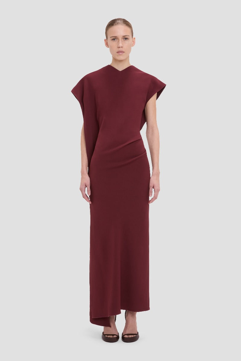 Victoria Midi Dress - Cinnabar Red