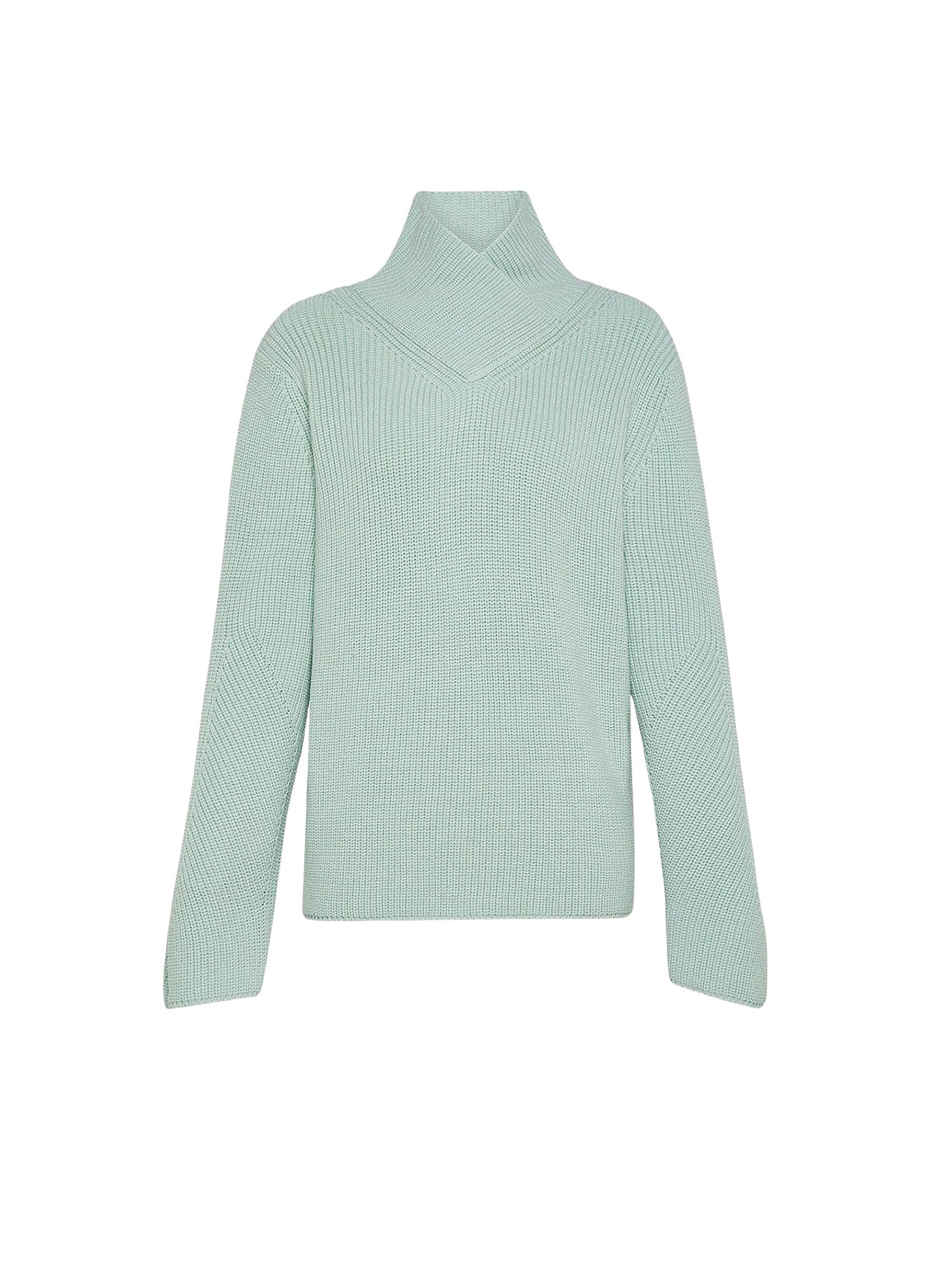 Pull à col montant croisé en laine - Breeze