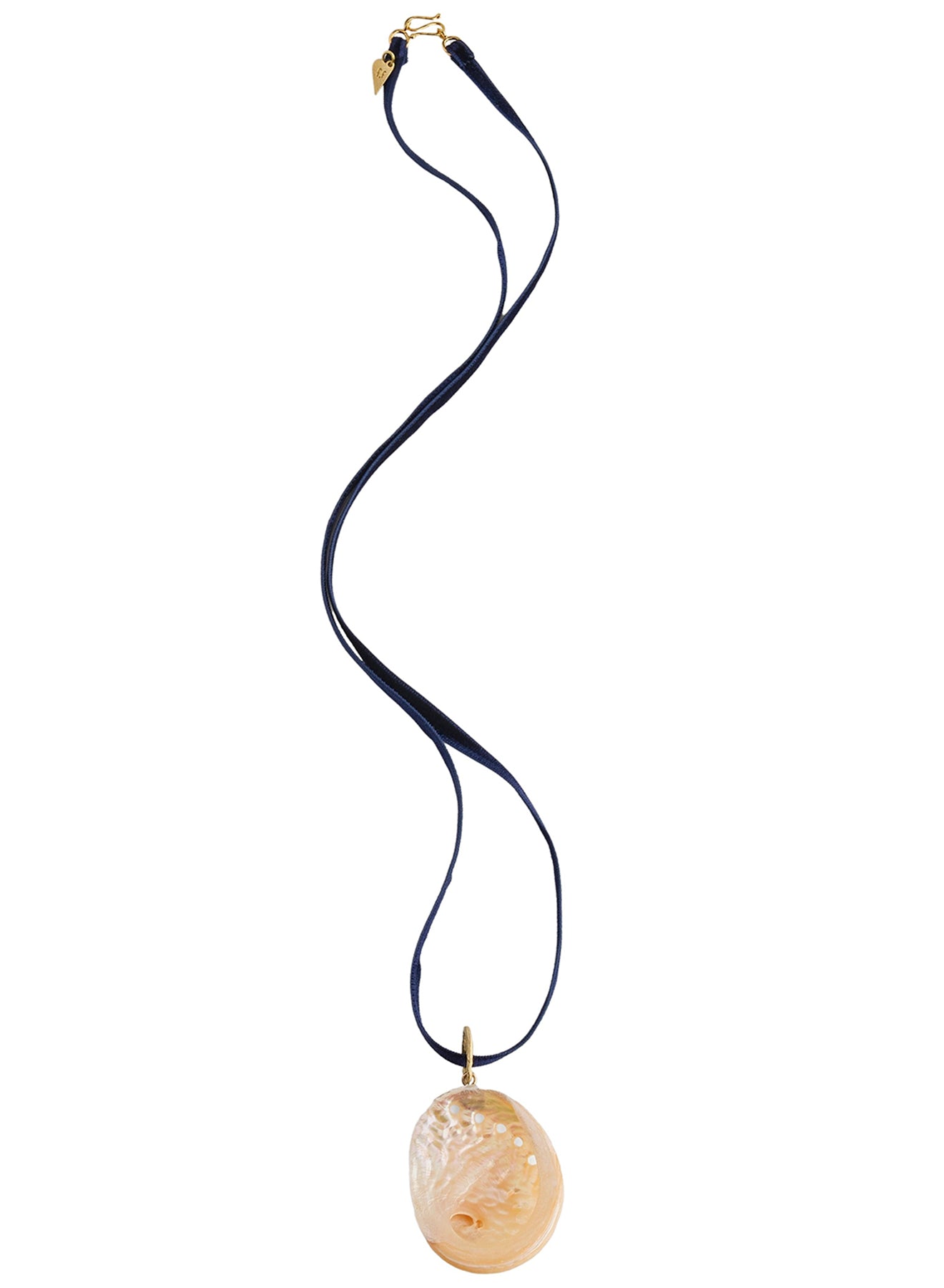 Collier de coquillages avec détails en velours - Madreperla