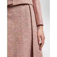 High-waisted tweed skirt - Multicolor