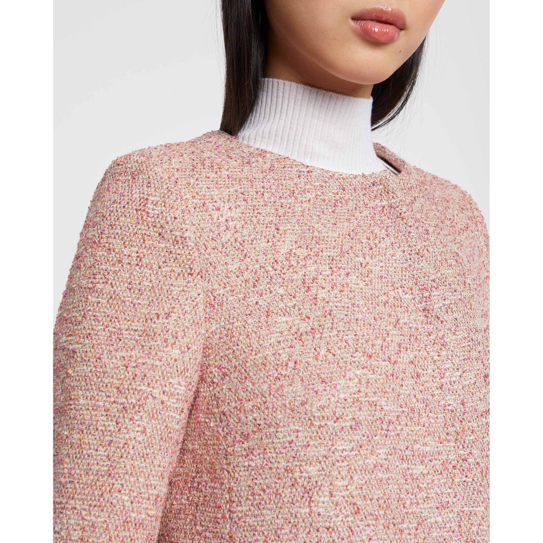 Trapeze tweed coat - Multicolor