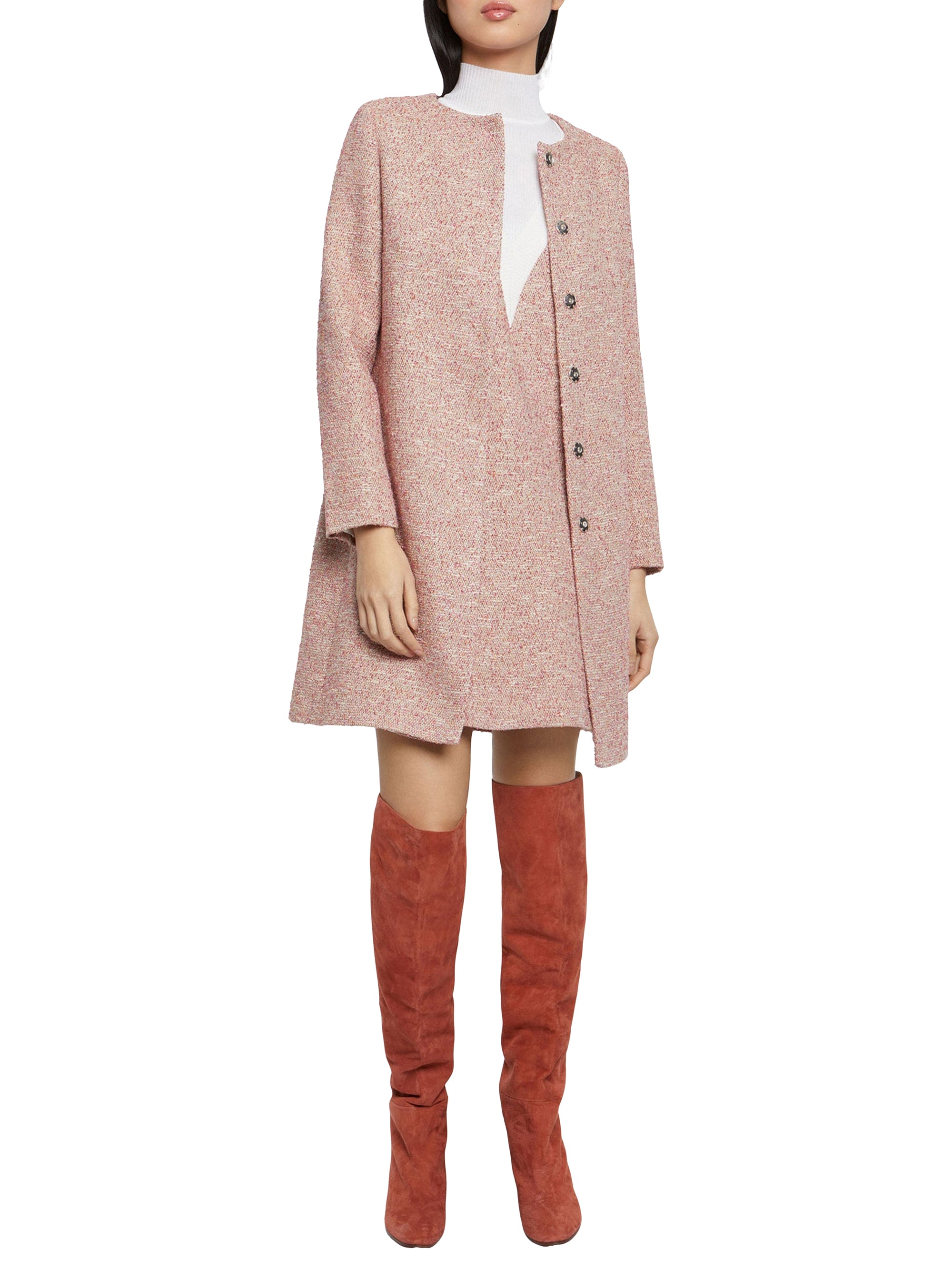 Trapeze tweed coat - Multicolor