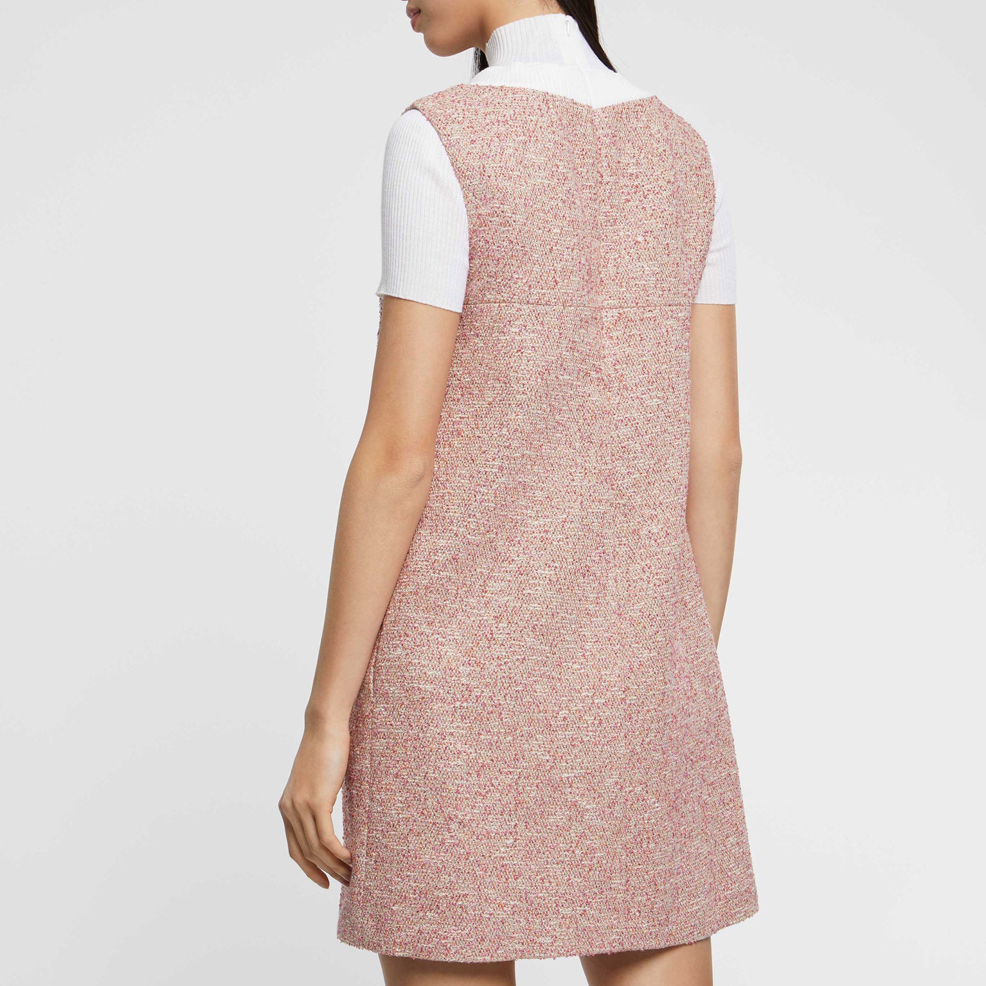 Robe trapèze en tweed - Multicolor