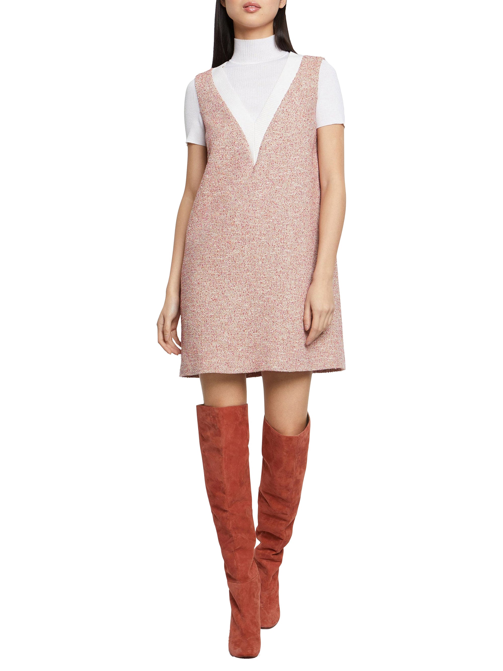 Robe trapèze en tweed - Multicolor