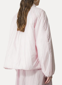 Manteau à col classique en soie mélangée - Oyster