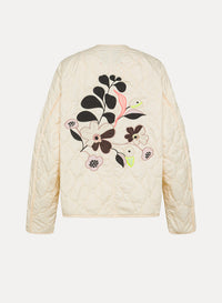 Bomber with embroidery - Ivory